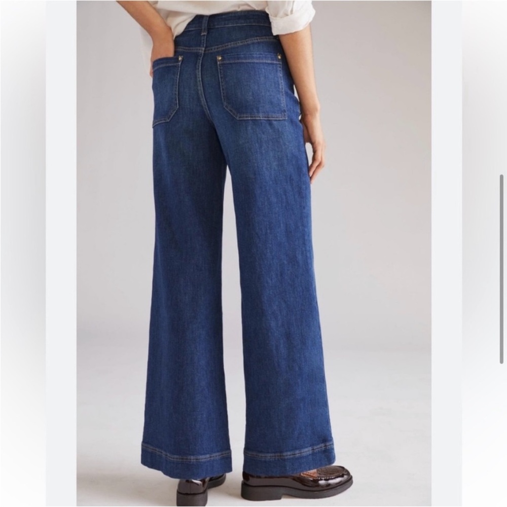 Maeve Women's Wide Leg Light Cream Jeans - Picture 10 of 11